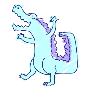 Timsah Tebeşiri Parlak neon rengi çiziyor