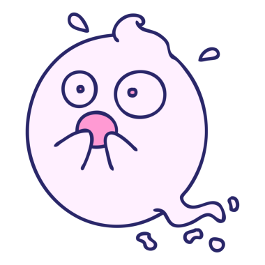 Cadılar bayramı heyecanı içinde parlak neon renginde ürkmüş tatlı, korkmuş bir hayaletin çizgi filmi.