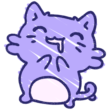 Sevimli Kedi Tebeşiri Parlak neon rengi çiziyor