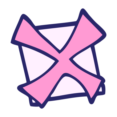 parlak neon renginde karalama işareti