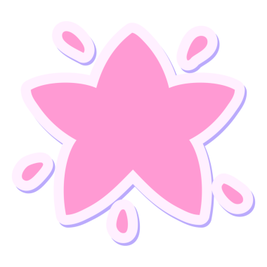 Parlak neon renkli çizgi film yıldızı çıkartması