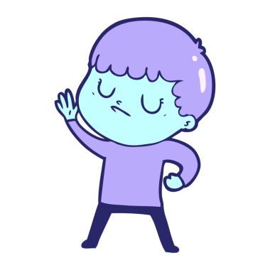 parlak neon renkli huysuz çocuk çizgi filmi