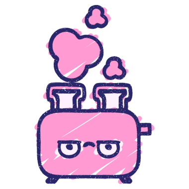 Parlak neon rengi çizen tost makinesi tebeşiri