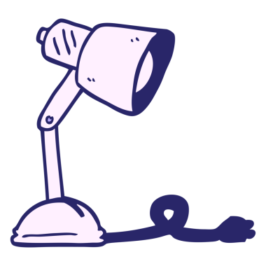 parlak neon renkli karalama masası lambası