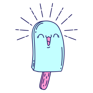 Geleneksel dövme stili parlak neon renkli buz lolipopun çizimi