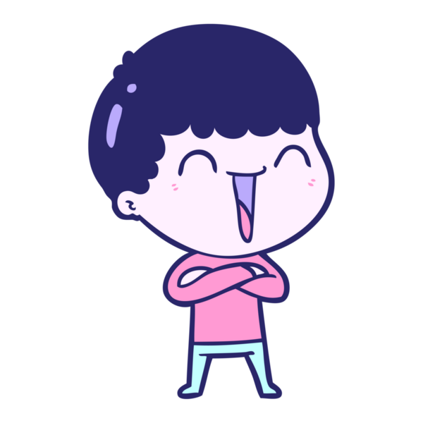 çizgi film mutlu adam parlak neon renkli