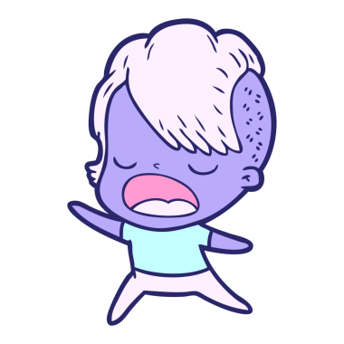 Parlak neon renkli konuşan havalı hippi kız.