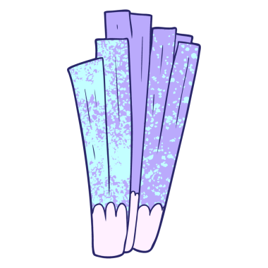 çizgi film pırasaları parlak neon rengi