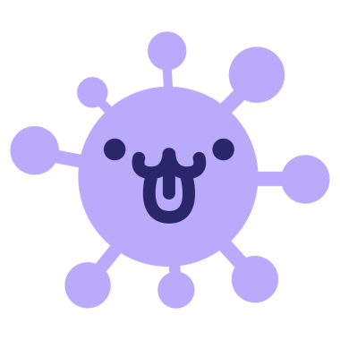 Parlak neon renkli basit bir evcil hayvan virüsü.