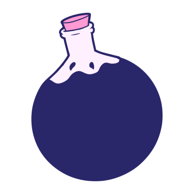 Cadılar Bayramı iksiri çizgi filminin parlak neon rengi