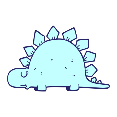 parlak neon renginde tarih öncesi dinozor karalaması