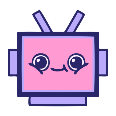 Parlak neon renkli bir robot kafası.