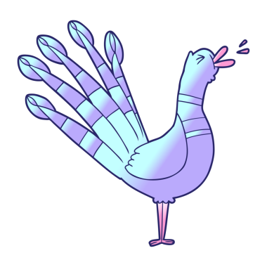 parlak neon renginde karga ötüşü