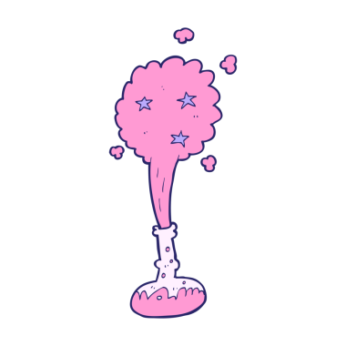 parlak neon renkli çizgi film iksiri