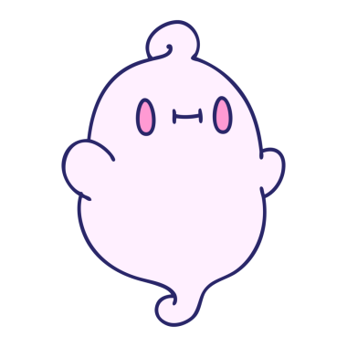 Mutlu bir cadılar bayramı hayaletinin parlak neon renkli karikatürü.