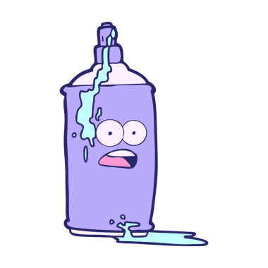 parlak neon renkli sprey boya kutusu