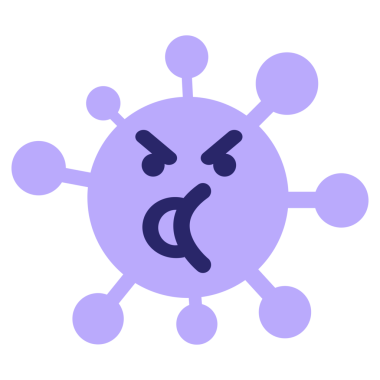 Parlak neon renginde rahatsız edici konuşan virüs