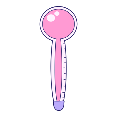 parlak neon renkli karikatür termometresi