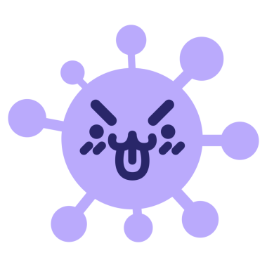 Parlak neon renkli ortalama hayvan virüsü