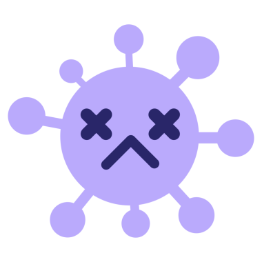 parlak neon renkli etkilenmemiş ölü virüs