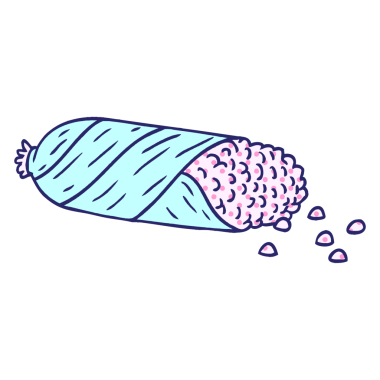 Parlak neon renkli mısır koçanı üzerine el çizimi taze mısır karalaması