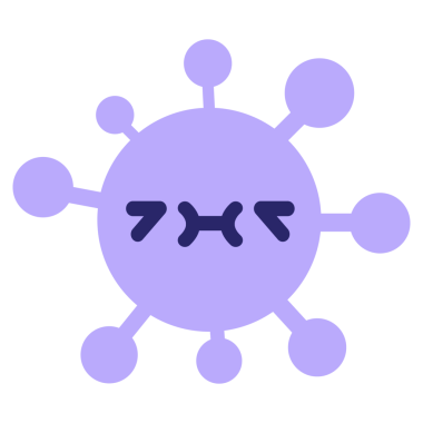 parlak neon renginde ezilmiş virüs