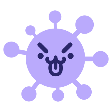 Parlak neon renkli basit bir evcil hayvan virüsü.