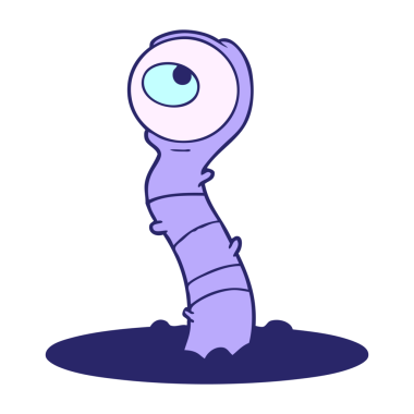 parlak neon renkli uzaylı bataklık canavarı çizgi filmi