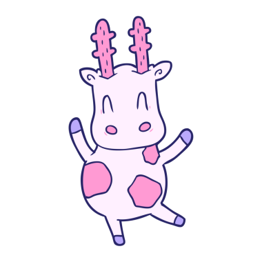 Parlak neon renkli şirin zürafa.