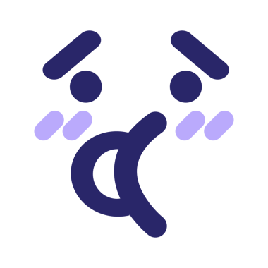 Parlak neon renkli sinirli yüz simgesi