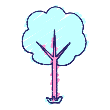 Parlak neon rengi çizen Ağaç Tebeşiri