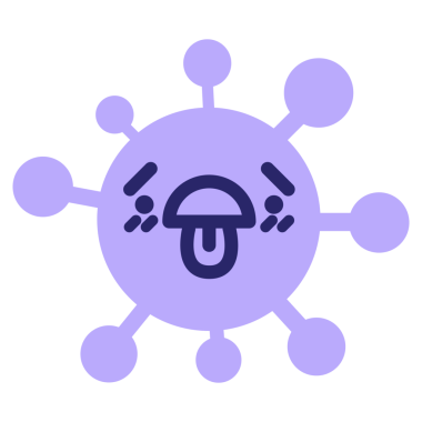 Parlak neon renkli bitkin virüs