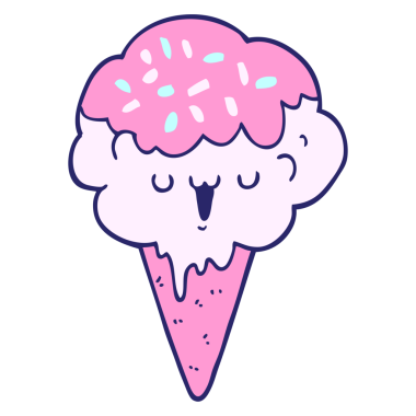 parlak neon renkli çizgi film dondurması