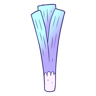 karikatür organik pırasa parlak neon rengi