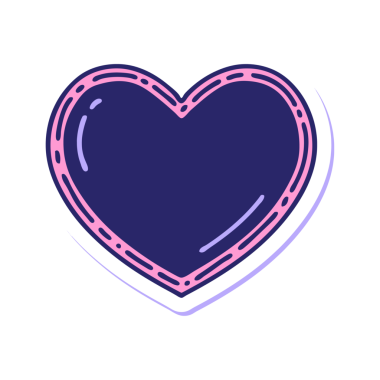 dövme kalp tasarımı parlak neon rengi