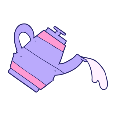 parlak neon rengi bir çaydanlık.