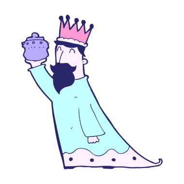 Parlak neon renkli üç bilge adamdan biri.