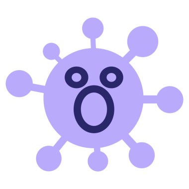 Parlak neon renkli şok virüsü