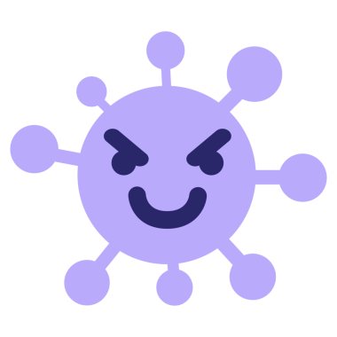 parlak neon renginde ortalama virüs