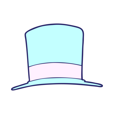 parlak neon renkli silindir şapka