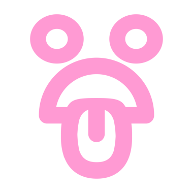 parlak neon rengi ile bakan bulanık yüz simgesi