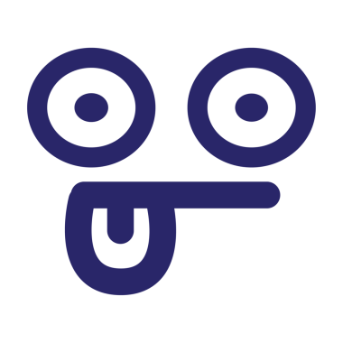 parlak neon rengi ile bakan yüz simgesi