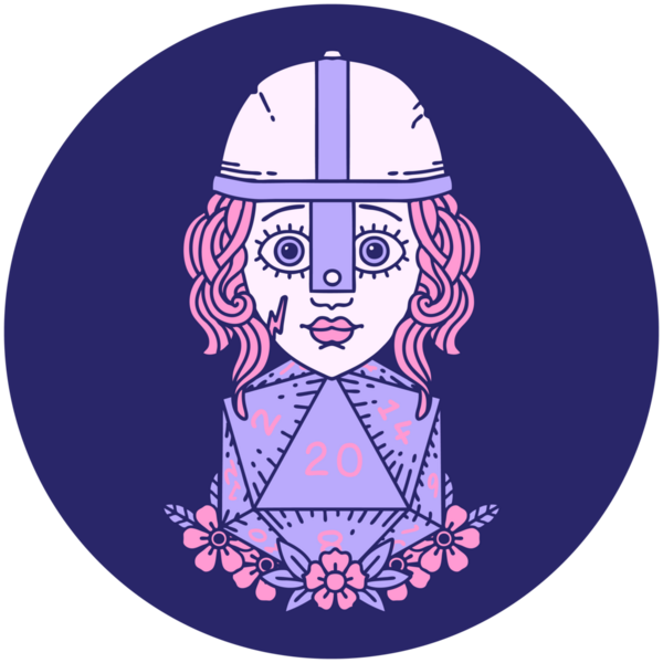 Doğal 20 D20 zarlı insan dövüşçüsü simgesi parlak neon renginde yuvarlanıyor