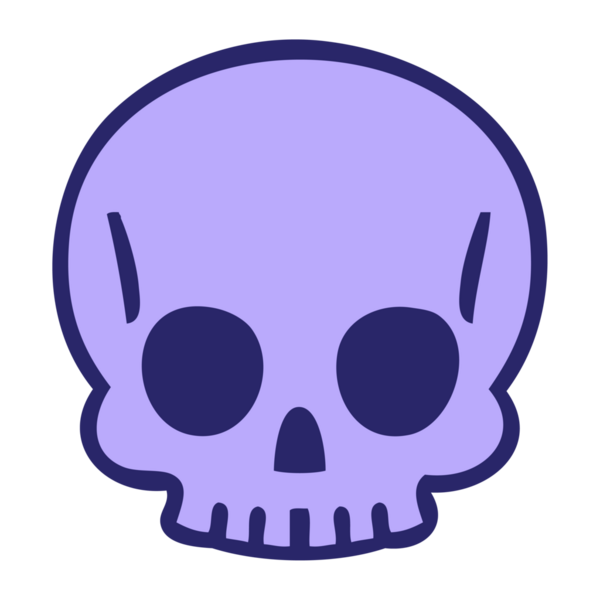 Parlak neon renkli el çizimi tuhaf bir kafatası.