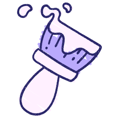 Boya Fırçası Tebeşiri Parlak neon rengi çiziyor