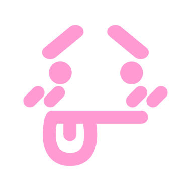 parlak neon renkli utanmış yüz simgesi