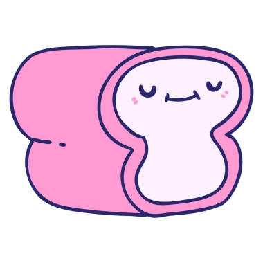 neşeli gülüşü parlak neon renginde bir somun ekmek.