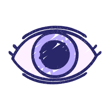 Göz Sembol Tebeşiri Parlak neon rengi çiziyor