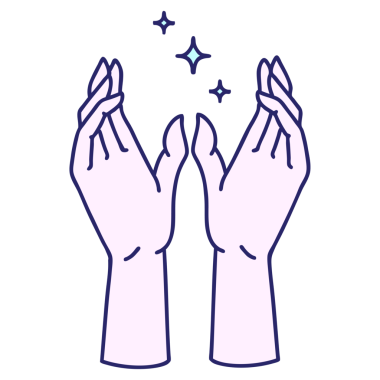 geleneksel stil dövme ellerini parlak neon renginde uzat