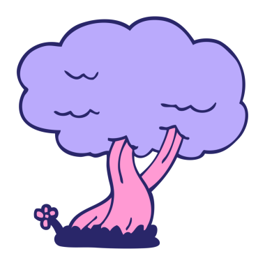 parlak neon renkli karalama ağacı